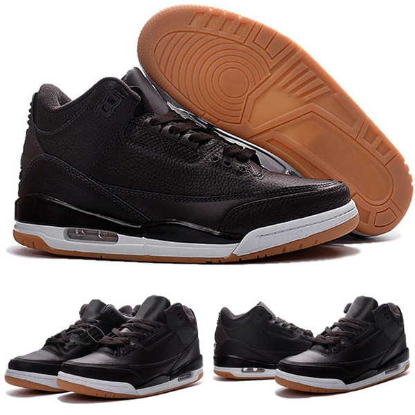 Jumpman 3 III Black White Fashion Casual Outdoor Shoes Mens Top quality 3s Wolf Grey Designer Sports Sneakers Size 7-13