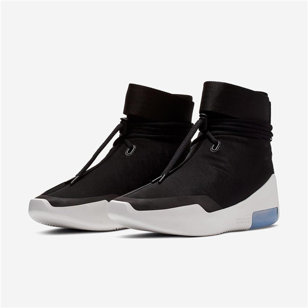 Top 2018 Authentic Air Fear of God 1 Boots Light Bone Grey Black Zoom Men Basketball Shoes AR4237-001 AR4237-002 Training Shoes Size 7-13