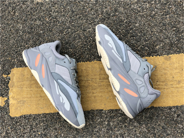 2019 Authentic 700 Inertia Grey BASF Kanye West Wave Runnner Running Shoes Mens Sneakers APE779001 With Original Box 36-47