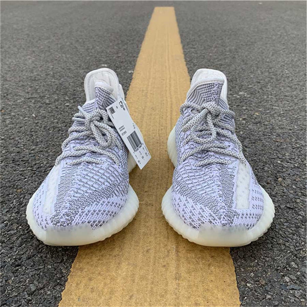 2018 Newest Authentic 350 V2 Static Kanye West Outdoor Shoes Butter Sesame Zebra Semi Frozen Yellow EF2905 Limited Sneakers With Box