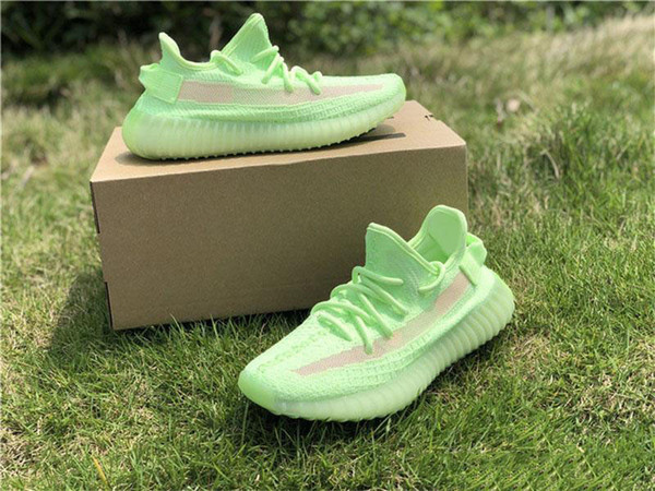 2019 Authentic 350S V2 GID Glow In The Dark EH5360 Kanye West Man Women Running Shoes Black FU9161 Clay Static EF2905 Sneakers With Box