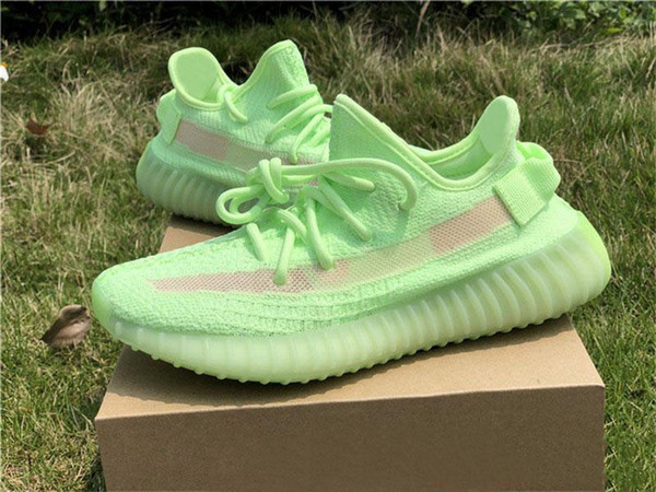 2019 Hottest Authentic 350S V2 GID Glow In The Dark EH5360 Kanye West Running Shoes For Men Women Black FU9161 Clay Static Sneakers With Box