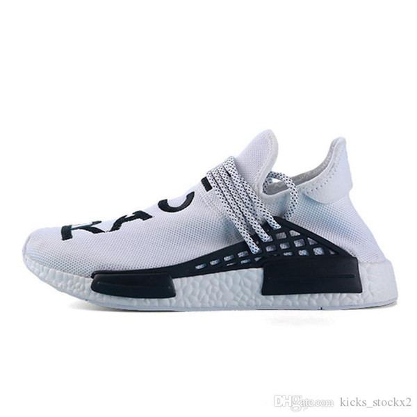 New arrival human race Hu trail x pharrell williams men running shoes Black yellow lace Blank Canvas mens trainers women sports sneaker