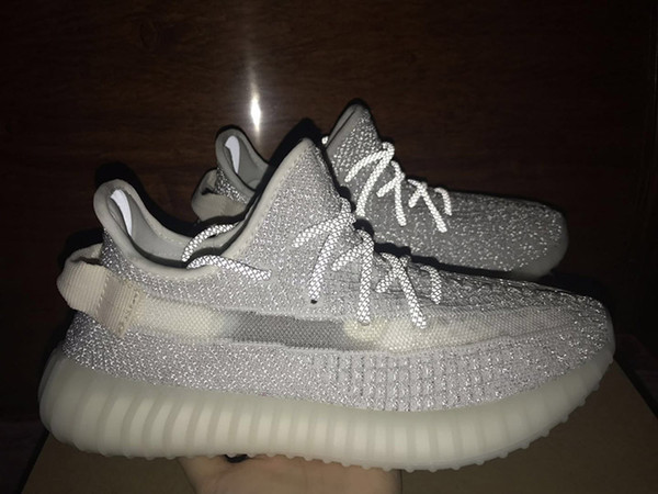 2019 High Quality Static Reflective 350 V2 Mens Running Shoes EF2367 StockX Sticker Designer Sport Sneakers Size 36-48