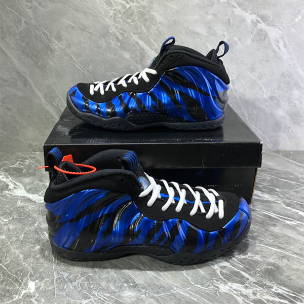 Penny Hardaway Foam One QS Memphis Tigers Men Basketball Shoes One Sparpie Tiger Stripes Blue Foams Mens Sneakers BV8161-400