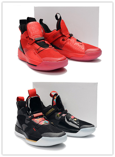 (With Box) 33 University Red AQ8830-600 Men Basketball Shoes 33s Chinese New Year Mens Designer Sports Sneaker AQ8830-007