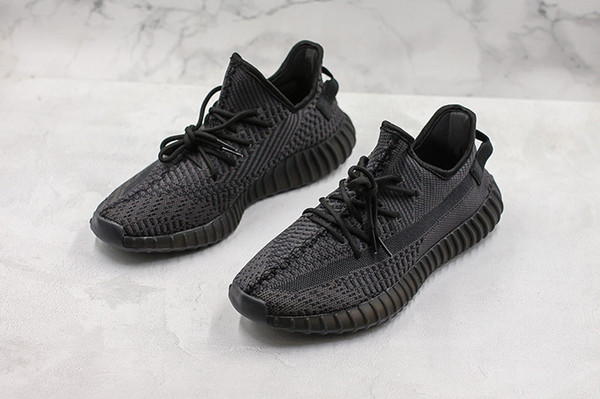 2019 New Arrival Kanye West v2 Black High Quality FU9013 Mens Running Shoes Fashion Women Designer Sneakers With Box Size 36-45
