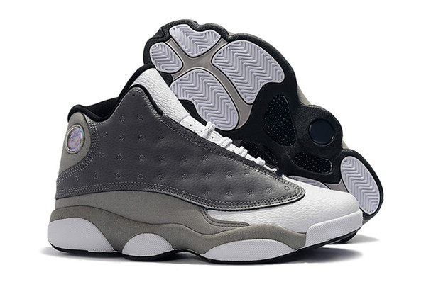 2019 New 13 Cool Atmosphere Grey Men Basketball Shoes 414571-016 White University Red Black Men Sports Designer Sneakers With Box Size 8-13