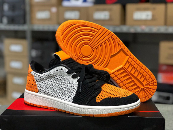 1 Low Knitting Shattered Backboard Men And Women Basketball Shoes Sail Starfish Black Chicago OG 1s Men Sports Designer Trainers AH4506-100