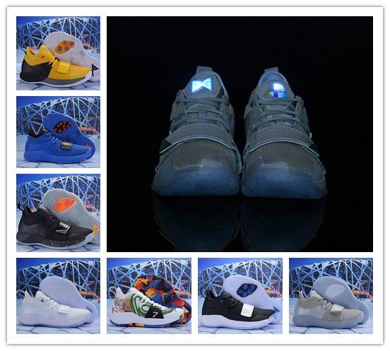 2018 Hot Sale Paul George PG2.5 Black White Red Basketball Shoes for Men PG 2.5 Blue Gray Sports Sneakers Size 40-46