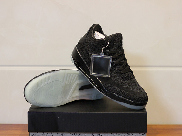 Good Quality 3  Anthracite-Black Men Basketball Shoes 3s Rubber Outsole Designer Trainers Sneakers With Box