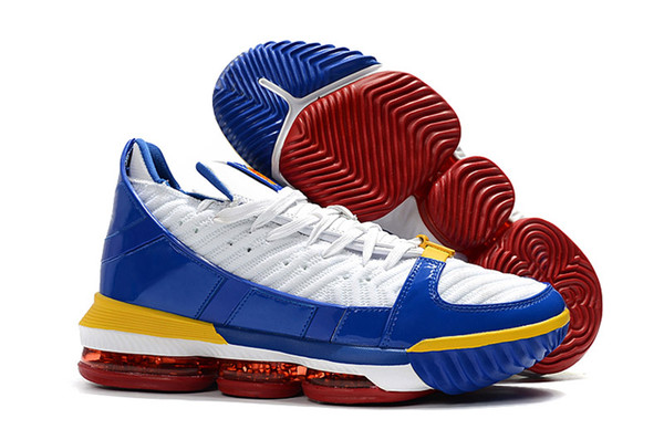 2019 New LeBron 16 SB SuperBron Basketball Shoes For Men James 16s White Varsity Red Varsity Royal Man Designer Sports Sneakers With Box