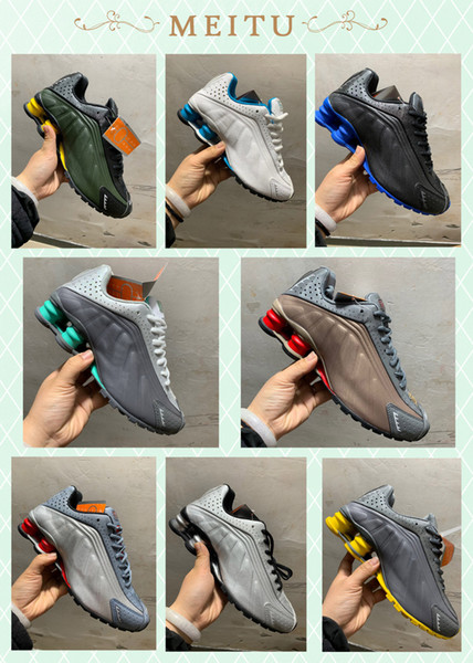 2019 New Shox R4 Men Casual Shoes High Quality R4 Triple Black Mens Designer Outdoor Leisure Sports Shoes Sizes 40-45