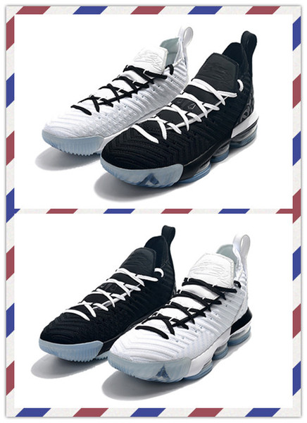 High Quality 16 Equality Home BQ5969-100 Black White Men Basketball Shoes 16s Equality Away Designer Sneakers With Box BQ5969-101