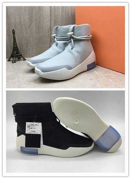 High Fear of God SA Light Bone Men Athletic Sports Shoes ZOOM Black Fear of God 1 cleaner Mens Designer Trainer With Box