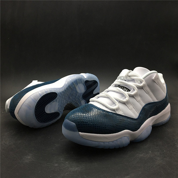 11 Low Snakeskin Men Basketball Shoes CD6846-102 Hot Sale White Black Navy Casual Designer Sneakers With Box Size 41-47