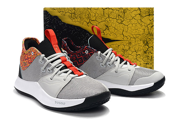 2019 Black History Month Collection Paul George 3 BHM Mens Basketball Shoes Hot Sale PG 3 Pure Platinum Metallic Gold Men Sneakers With Box