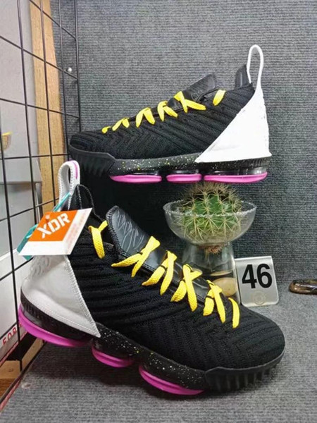 High Quality 16 Black Pink Men Basketball Shoes Jumpman 16s White Gold BHM Mens Sports Trainers Size 40-46 With Box