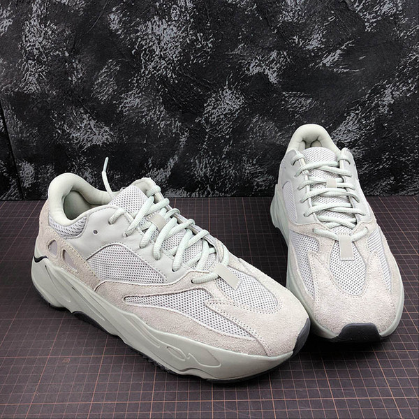Kanye West 700 Salt Men Women Running Shoes High Quality 700 suede and mesh 3M Runner Sneakers EG7487 With Box