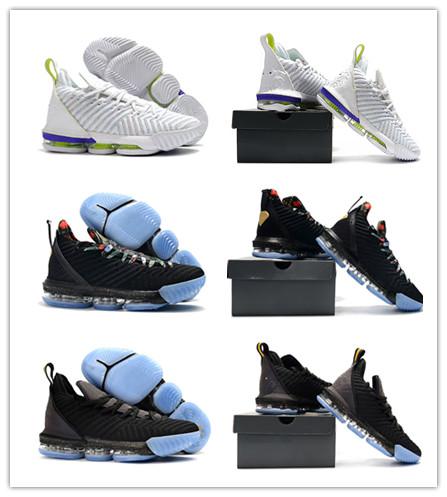 LeBron 16 Watch The Throne Men Basketball Shoe Jame 16 White Multi Color Hyper Grape Volt 3M reflect light Men Designer Sneakers AO2588-102
