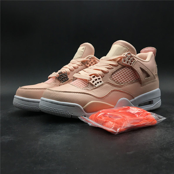 Jumpman 4 RNG Sakura Powder Mens Basketball Shoes 4 New Bred White Cement powder white women outdoor athletic sports shoes