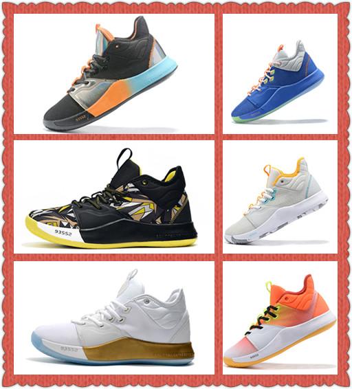 2019 New Paul George PG 3 NASA Apollo Missions CI2666-100 PG 3 Mamba Mentality special colorway Men Designer Basketball Sneakers Size 7-12