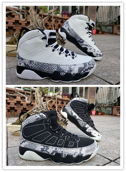 2019 New 9 Dream It Do It Concord men designer shoes 9 UNC black white snakeskin men basketball shoes size 41-47