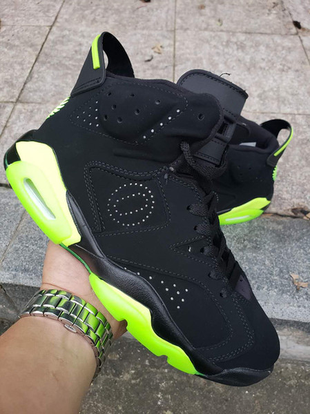 New Arrival 6 Oregon Ducks PE Men Basketball Shoes 6s JumpDucks Apple Green Black Men Designer Sneakers With Box