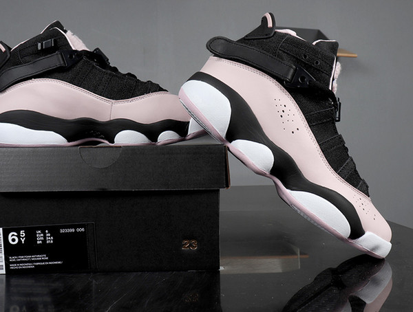 2019 New 6 Rings High Help Women Basketball Shoes 6s Valentine Cherry blossoms Pink Black Ladies Designer Trainer Sneakers with box