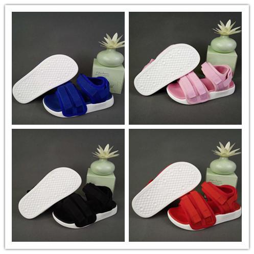 Cheap Black Red Pink Clover Children sandals girls boys beach shoes Kids summer sports sandals non-slip Slipper With Box