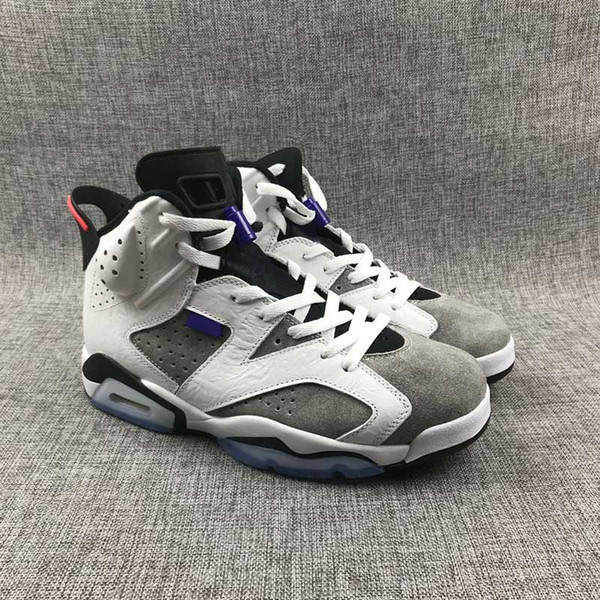 2019 New 6 Flint Grey Designer Men Basketball Shoes 6s LTR Suede Vintage White Black Infrared 23 Dark Concord Sport Sneakers With Box