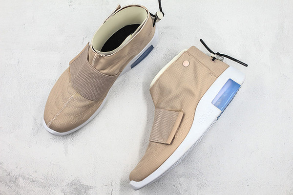 Mid Fear of God 1 Moccasin Women Sports Shoes AT8086-200 High Quality Fear of God Particle Beige Sail-Black Mens Designer Trainer Sneakers
