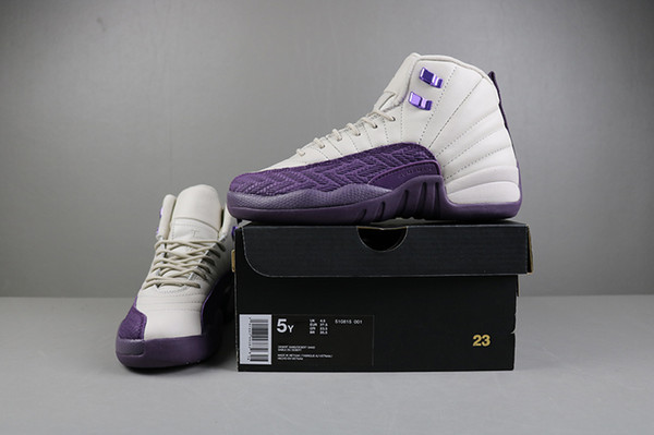12 GS Desert Sand Pro Purple Women Basketball Shoes High Quality 12s Woven Ladies Designer Sneakers 510815-001 With Box