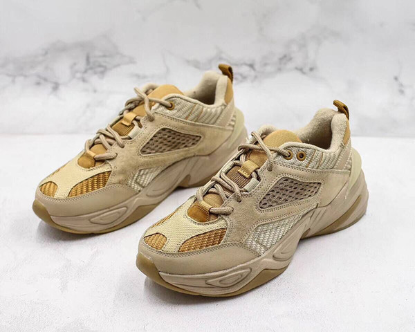 2019 New M2K Tekno Corduroy men leisure sport shoes High Quality Linen/Wheat-Ale Brown Women Athletic Sneakers BV0074-200