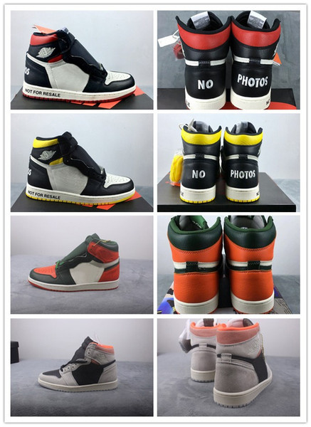 SoleFly x 1 High OG Basketball Shoes 1s NRG Not For Resale 861428-107 Neutral Grey Designer Sneakers 555088-018 Size 40-46