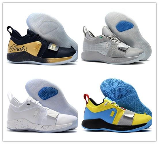 Paul George 2.5 Wolf Grey Mens Casual Shoes PlayStation x PG Optic Yellow Champion Black Men Desigenr Sneakers With Box Size 40-46