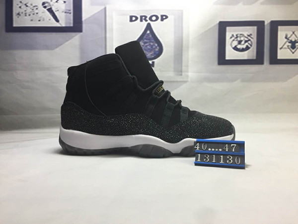 11 PRM Heiress Black Stingray Outdoor Cusual Shoes Black Metallic Gold-White Sneakers 11s black pearl Mens Desigenr Sports Trainers With Box