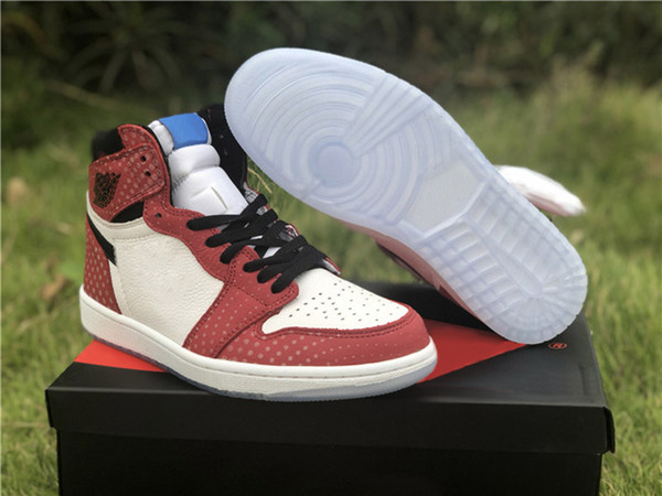 2019 High Quality 1 High OG Chicago Crystal Mens Basketball Shoes 1 OG Gym Red Sports Sneakers Outdoor Trainers With Box 555088-602