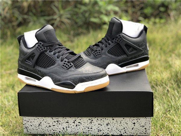 Top Quality 4 SE Black White Gum Light Brown Men Basketball Shoes CI1184-001 3M 4s Mens Designer Sneakers With box