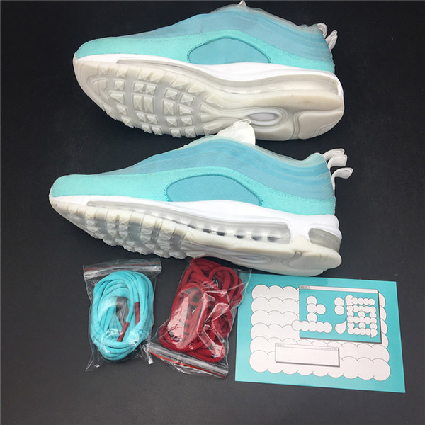 97 Oa Cr Shanghai Kaleidoscope Blue Light Aqua Gym Red White Men Running Shoes CI1508-400 Womens Casual Sports Sneakers With Box
