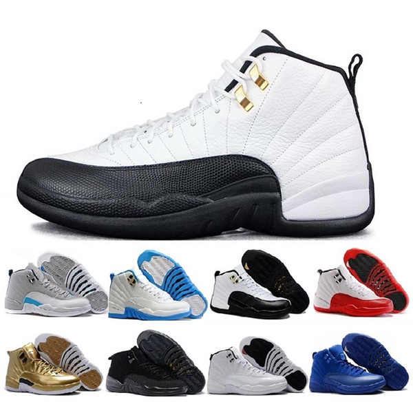 High Quality 2019 New 12s CNY Chinese New Year Men Basketball Shoes 12 CNY White Black Gold Sports Sneakers With Shoes Box