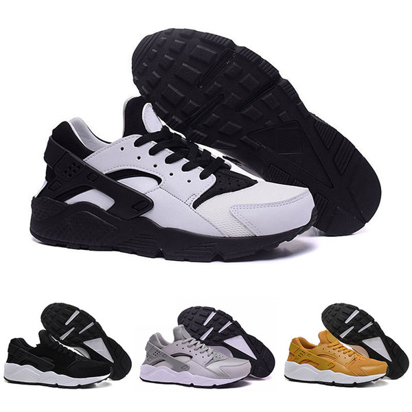 2018 Classical Air Run Huarache 1 Running shoes Triple White Black Red Gold High quality Huaraches Men Womens Sport Sneakers Eur 36-45