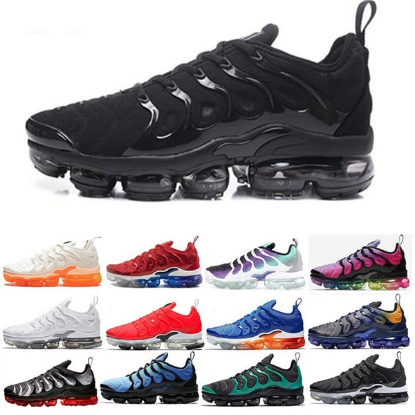 New Arrivals chaussure TN Plus running Shoes 2018 tn Men Outdoor Run Shoes Black White Trainers Hiking Sports Athletic Sneakers EUR40-45