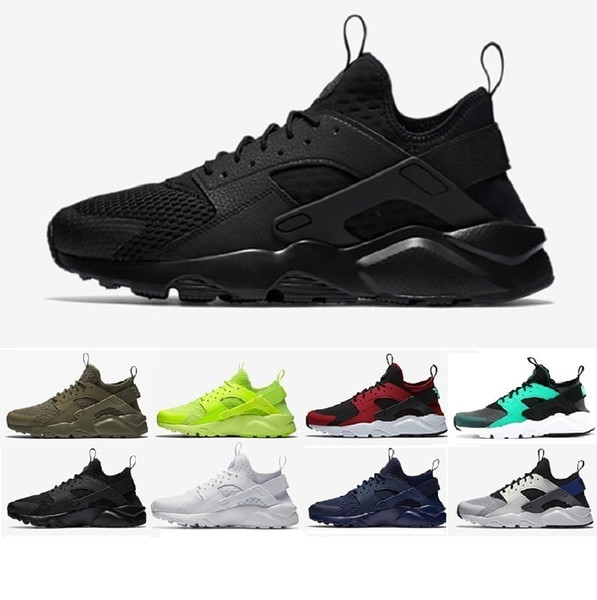 New Huarache 1 IV Running Shoes Gold Grey Triple white black red For Men Women Huaraches Jogging Trainers Sport Sneakers US 5.5-11