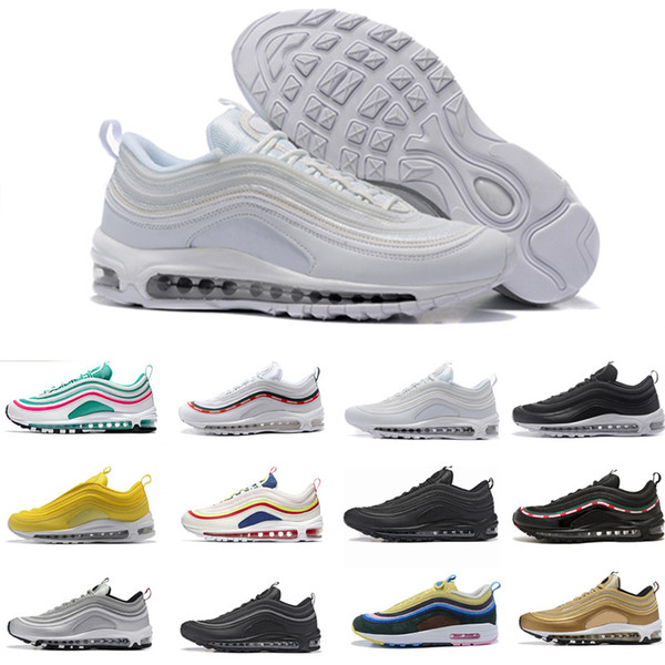 97 Men Running Shoes Balck Metallic Gold South Beach PRM Yellow Triple White 97s Designer Women Sports Sneakers US 5.5-11