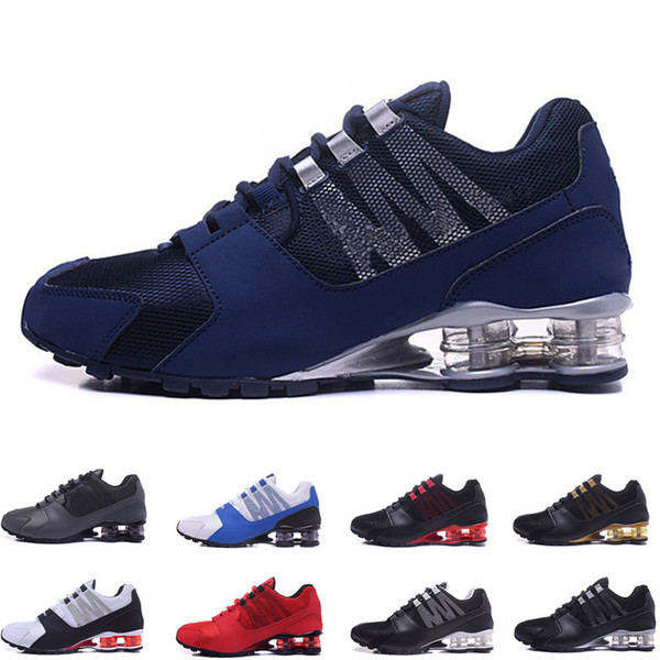 New Fashion Men Brand Running Shoes Mens Shox Avenue Mesh Trainers 2018 Walking Mens Breathable Blue Black Sneakers Chausseures