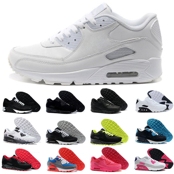 2019 New 90 Trainer Shoes Classic Men Women Cheap 90 Sports Shoes Black Red White Air Cushion Designer Air90 Sneakers