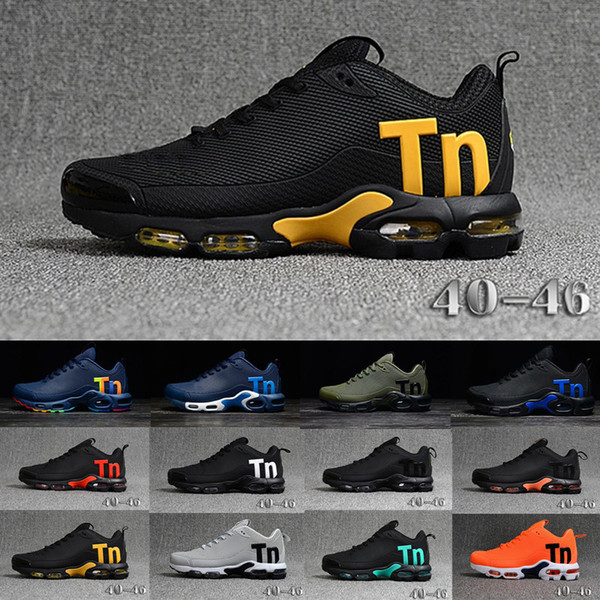 2019 Newest Men Zapatillas TN Designer Sneakers Chaussures Homme Men Basketball Shoes Mens Mercurial TN Running Shoes Eur40-46