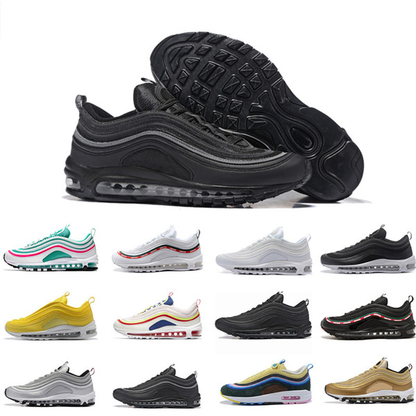 2019 Air 97 OG X Undftd Black White Speed Men running shoes 97s ultra sean Sports Shoe TN Bullet Undftds undefeated off Maxes Sneaker