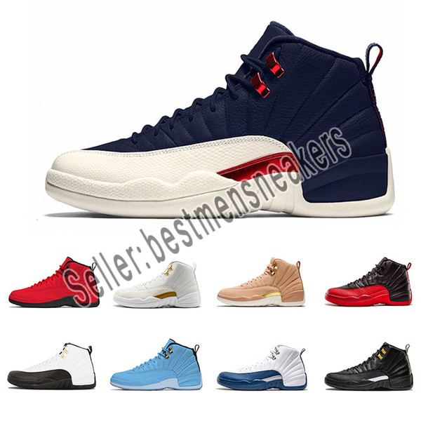 12 12s Basketball Shoes For Men 2019 New Gym Red Michigan College Navy Classic CNY PLAYOFF Designer XII Sport Sneakers Trainers